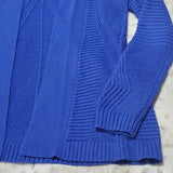 Liz Claiborne Royal Blue Chunky Cable Knit Open Front Cardigan Size S