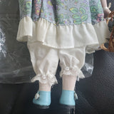 Vintage Genuine Porcelain Doll by Studio 5 Collection Floral Lace Dress In Box