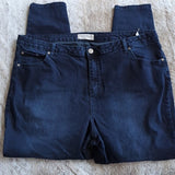 Eloquii Denim Dark Wash High Rise Skinny Blue Jeans Size 24