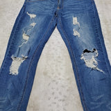 Altar'd State Medium Wash Boyfriend Cut Distressed Jeans Size 26