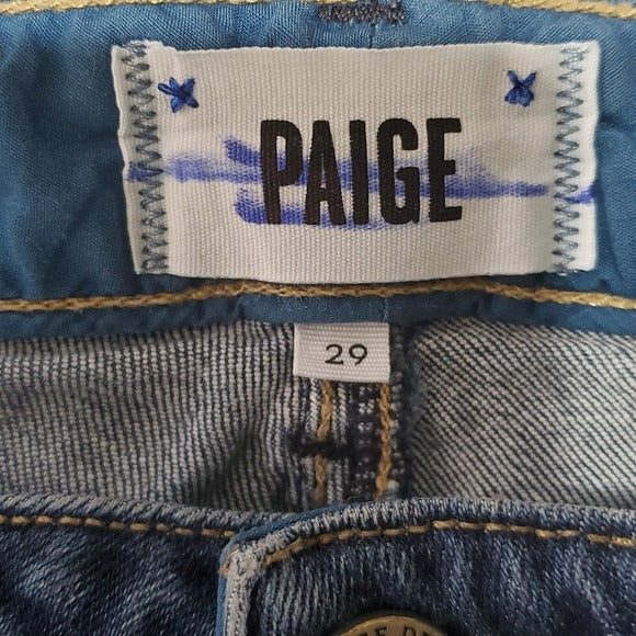 Paige Mid Rise Hoxton Ultra Skinny Blue Jeans Size 29