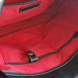 Dooney & Bourke Black and Tan Pebbled Leather Larger Davis Tote Bag Purse