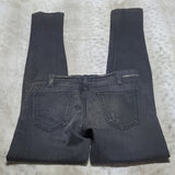 Current Elliot Lower Rise Washed Black Long Skinny Jeans Size 26