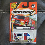MATCHBOX WHITE ICE CREAM TRUCK #65 Mattel Die Cast Toy Car Vehicle 65 of 75 NEW