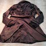 Jessica Simpson Black Belted Long Trench Coat Size L