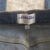 Agolde Dark Medium Wash Mid Rise Skinny Blue Jeans Size 25