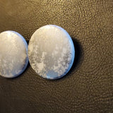 Boutique White and Silver Large Circle Earrings