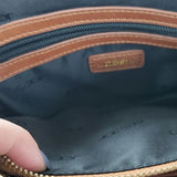 Joe's Jeans Brown Leather Crossbody Wallet Bag Purse Multiple Pockets
