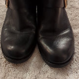Vince Camuto Womens Wethima Mid-Calf Black Leather Heeled Boots Size 7.5M US