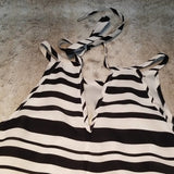Banana Republic Black and White Striped Lined Sheath Dress Size 6