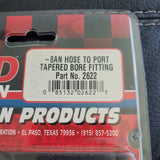 NWT MSD Ignition Part No 2622 8AN Hose To Port Tapered Bore Fitting