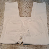 NYDJ Mid Rise White Stretch Alina Pullon Ankle Jeans Size 2