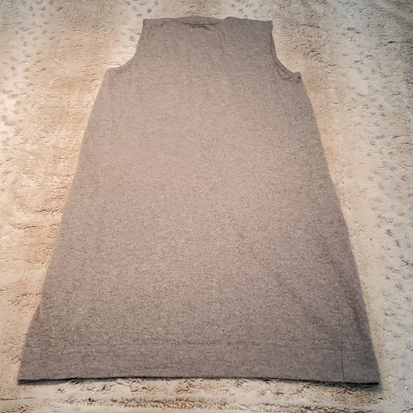 J.Crew Grey Cashmere Blend Sweater Sleeveless Above Knee Tunic Dress Size S