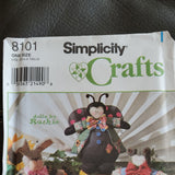 UNCUT Simplicity Crafts Sewing Pattern 8101 Animals w/Styrofoam Bodies & Clothes