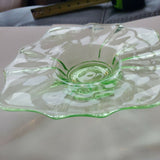 Green Depression Wavy Edge Candy Dish Bowl 7.5 x 7.5 Inches Square Type