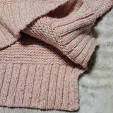 American Eagle Pink White Slouchy Chunky Knit Wide Sweater Size XS