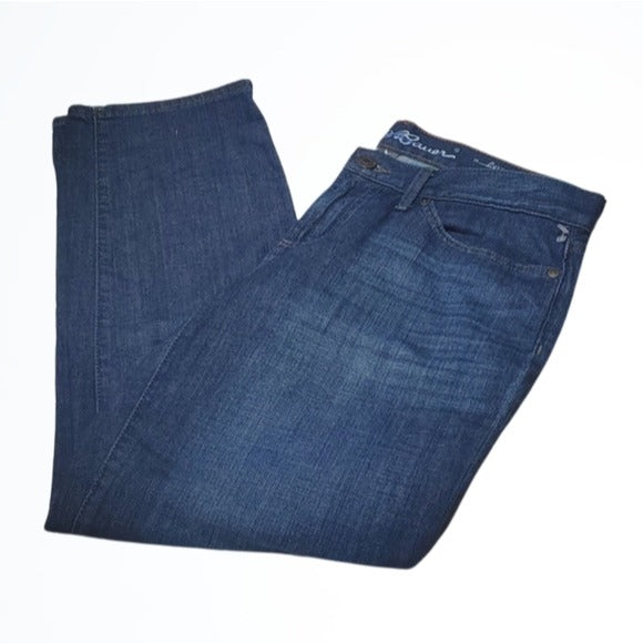 Eddie Bauer Darker Wash Boyfriend Fit Cropped Blue Jeans Size 4