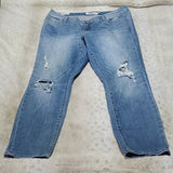Torrid Mid Rise Distressed Boyfriend Fit Blue Jeans Size 10