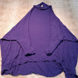Free People Dark Purple Turtleneck Tunic Poncho Size XS