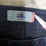 CAbi Dark Wash Mid Rise Distressed Skinny Jeans Style 3193 Size 6