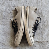 Converse Unisex Grey White Suede Leather Chuck Taylor Laceup Fashion Sneakers
