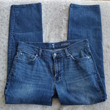7 For All Mankind Mid Rise Standard Straight Leg Blue Jeans Size 31