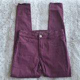 American Eagle Soft Maroon Super Stretch Mid Rise Extreme Legging Pants Size 2