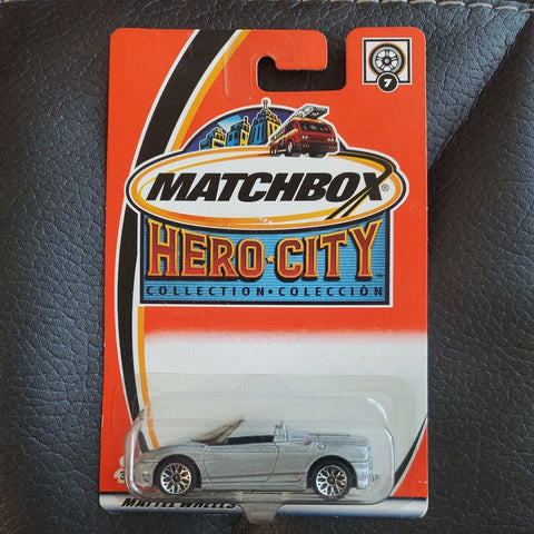 2002 Matchbox Hero City #7 Silver Ferrari 360 Spider - New in Box 97687