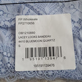 NWT Free People Lacey Looks Bandeau Lace Bralette Bluemoon Quartz Size S