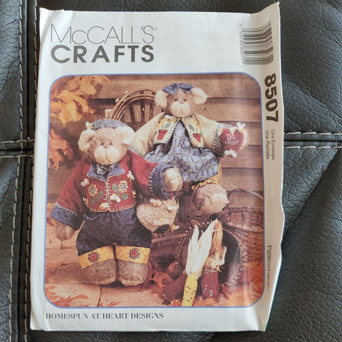 8507 UNCUT McCalls Vintage Sewing Pattern Craft 14" Honey Bee Mine Bears OOP SEW