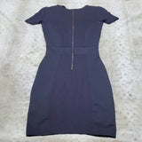 French Connection Navy Fitted Bodycon Style Short Sleeve Dress Size 2