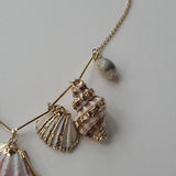 NWT A New Day Adjustable Gold Tone Sea Shell Accent Necklace