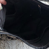 Coach Signature Handbag F29941 Monogram Hand and Shoulder Bag Grey Black Canvas