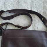 Vintage Coach Patricia's Legacy Back Dark Brown Leather Front Flap Crossbody Bag