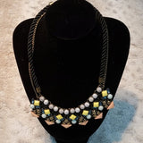 Sugarfix Dual Strand Fashion Necklace With Accents
