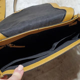 Vince Camuto Caramel Tal Crossbody Leather Saddle Purse w Horseshoe Hardware