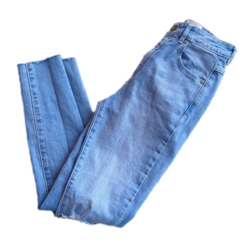 Abrand Lighter Wash Distressed High Rise Skinny Blue Jeans Size 24