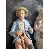 Home Interior Homco 1433 Old Man And Woman/Collection Ardco Made in Japan Vtg