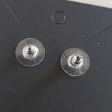 Boutique Large White and Silver Tone Drop Fashion Earrings