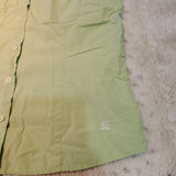 Tommy Hilfiger Light Green Button Down Short Sleeve Blouse Top Size 10