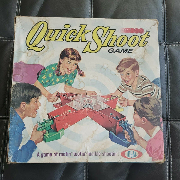 Vintage / Retro 1970 Quick Shoot Game - Ideal - Rootin' Tootin' Marble Shootin'!