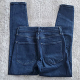 Agolde Dark Medium Wash Mid Rise Skinny Blue Jeans Size 25