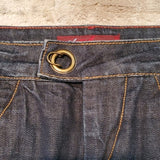 Anoname Dark Blue Wash Sunny05 Knee Length Jean Skirt Size 28