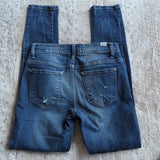 KanCan Distressed Mid Rise Skinny Denim Blue Jeans Size 25