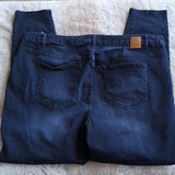 Eloquii Denim Dark Wash High Rise Skinny Blue Jeans Size 24