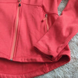 The North Face Red Orange Full Zip Fitted Active Sweatshirt Size M