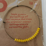 Boutique Swap Bops Stackable Bangle Bracelet Yellow Beads Charms Sold Separately