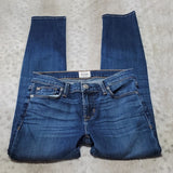 Hudson Tally Mid Rise Skinny Crop Blue Jeans Size 26