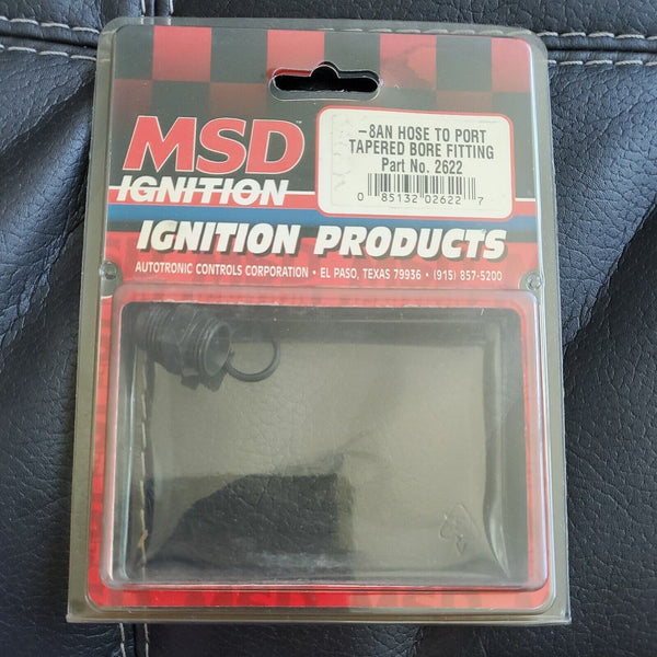 NWT MSD Ignition Part No 2622 8AN Hose To Port Tapered Bore Fitting