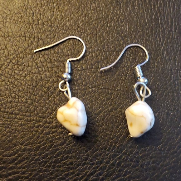 Boutique Simple Marble Looking Drop Earrings